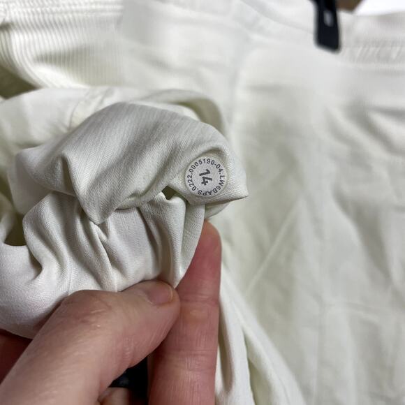 Women's Cream Drawstring Pants - Picture 3 of 5